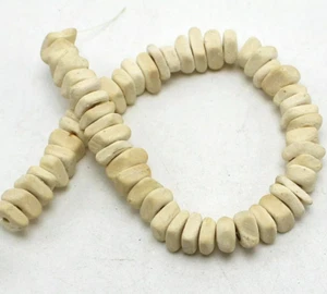 2 Strands of 16" White Coconut Square Chips Beads 5X8mm - Picture 1 of 5