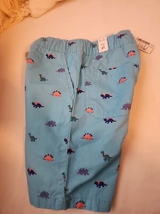 New TCP The Childrens Place Light Blue Pull-On Shorts Dinosaurs Elastic Waist 4T - Picture 1 of 5
