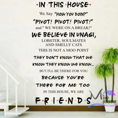 In This House Friends TV Show Mural Wall Decal Wall Sticker - Image 1 of 4