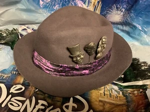 Disney Parks Haunted Mansion Hitchhiking Ghost Pin RARE Fedora Hat NEW WITH TAGS - Picture 1 of 7