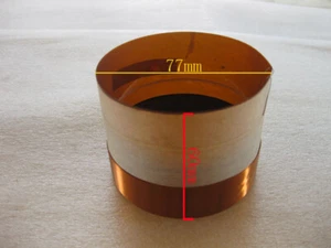 Alta Calidad 77mm 8ohm 8Ω Altavoz Bajo Voz Bobina Kabitong Esqueleto Cable Redondo - Imagen 1 de 2