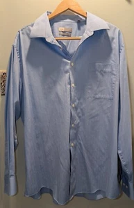 JOSEPH ABBOUD Slim Fit Wrinkle Free 18 34/35 Blue Mens Dress Shirt - Picture 1 of 5