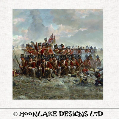 Waterloo Print 28th Rgt - Paneles artesanales de tela 100% algodón o poliéster Foto 1 de 2