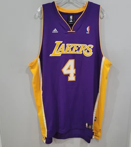 Autographed Adidas Los Angeles Lakers Ron Harper 4 Swingman Jersey Mens XL Sewn - Picture 1 of 8