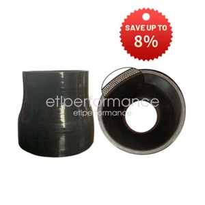 1.75" To 2.0" Silicone reducer turbo intercooler supercharger hose black New - Zdjęcie 1 z 5
