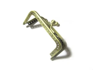 Taschenbügel glatt bronze 9 x 5,7 cm eckig Taschengriff Taschenclip Griff Clip G - Bild 1 von 1