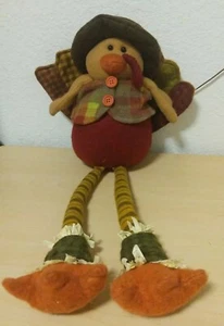Pavo Día de Acción de Gracias Festivo 19 pulgadas Estante Cuidador Piernas Largas Peluche - Imagen 1 de 7
