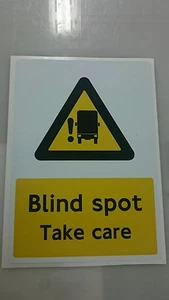 Toter Winkel Take Care Fahrzeug Aufkleber London Compliance Decal BIG A3 Größe - Bild 1 von 1