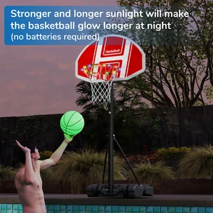 Pool Basketball Hoop Poolside Basketball Hoop Swimming Pool with 2 Balls & Pump - Picture 1 of 12
