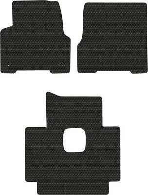 Fits Volvo Truck VN VNL VT Black Rubber All-Weather 3PC Floor Mats 2004-2018 - Image 1 of 4