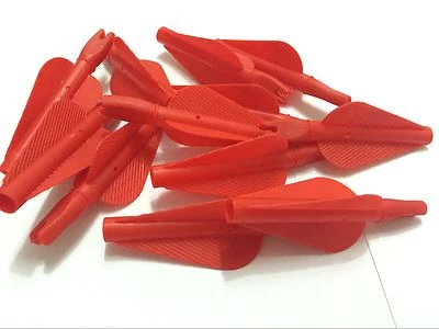 50PK 3" Plastic arrow fletching and nocks for 11/32" traditional wooden arrows  - Image 1 of 4
