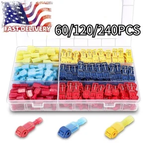 Wire Terminal Connectors Insulated 22-10 AWG Quick Splice Combo 240/120/60PCS - Picture 1 of 27
