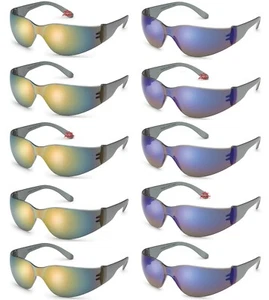 10 Pair/Pack Box Gateway Starlite Red and Blue Mirror Safety Glasses Sun Z87+ - Picture 1 of 3
