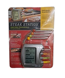 CHARCOAL COMPANION Stazione Bistecca, Termometro Digitale per Carne, per Fino a 4 Bistecche - Foto 1 di 3