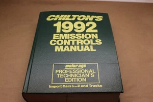 CHILTON'S 1992 Import Emission Controls Manual Motor/Age Professional Cars L-Z  - Picture 1 of 9
