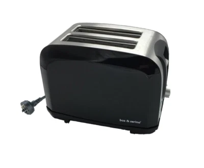 BOS & SARINO 2 Slice Wide Slot Stainless Steel BLACK Toaster 600W - Image 1 of 4