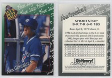 1995 Oh Henry! Toronto Blue Jays Alex Gonzalez #8
