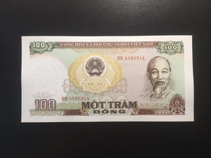 Vietnam 100 Dong 1985 Pick 98a fresh UNC No Pinholes - Picture 1 of 2