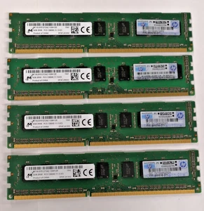 Lot of 4 Used Micron 4GB PC3-12800U-11-13 Ram Kit. - Picture 1 of 13