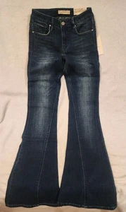 Jeans Janet inéditos azul tiro alto acampanado Jean - talla 24/0 pequeño  - Imagen 1 de 8