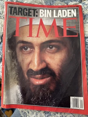TIME Magazine Oct 1 2001 Target Bin Laden 9/11 Terror, War Afghanistan Map VG - Image 1 of 4