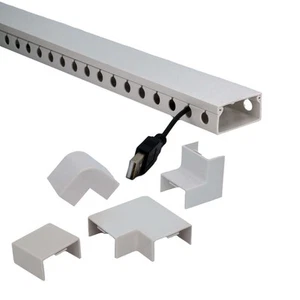 9er-Set Kabelkanäle Kabel-Organizer Kabelbox Kabelmanagement PVC je 39x4x2 cm - Bild 1 von 5