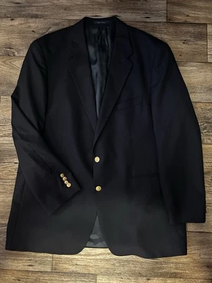 Lord and Taylor’s Chaps Ralph Lauren Blazer Sport Coat Navy Blue  2 Button - Image 1 of 4