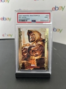 2007 Marvel Masterpieces Dr. Doom Gold Border #23 PSA 9 VHTG - Picture 1 of 2