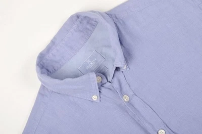 Hackett Men's Pure Linen Garment Dyed Shirt Lilac Size Small Slim Fit RRP £110 Foto 1 de 4