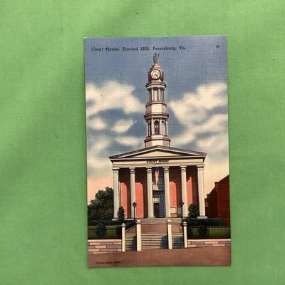 Court House, Petersburg Virginia, Linen Postcard, unposted - Image 1 of 4
