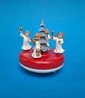 Spieldose 4 Engel 1950er Jahre Hartplastik Bakelit Weihnachten Musik Baum alt