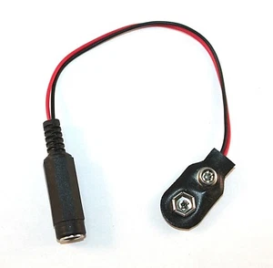 ADATTATORE ALIMENTATORE DA 2.1 MM A 9 V CLIP PILA PER PEDALI EFFETTO PEDALINI - Imagen 1 de 1
