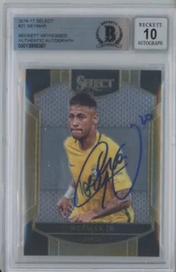 Neymar Jr Signed 2016-17 Panini Prizm Select #21 BAS Beckett Auto Grade 10 - Picture 1 of 1