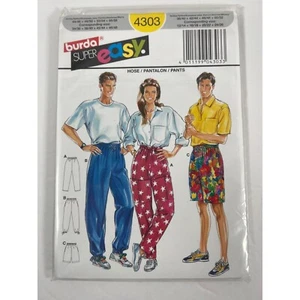 Pantalón 4303 Burda Vintage Patrón de Costura Unisex Fácil Hombre Talla 34-48 Mujer 12-26 - Imagen 1 de 2