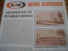 RARE April 1968 A&W ROOT BEER Restaurant Owners Newsletter