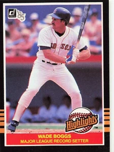 1985 Donruss Highlights Baseball Wade Boggs Boston Red Sox #49 - Picture 1 of 2
