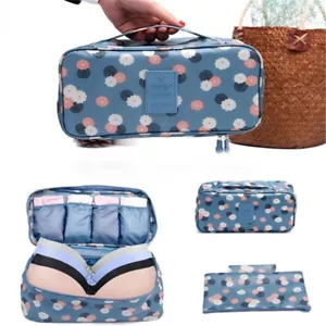 Underwear Clothes Bra Bag Luggage Storage Toiletries Pouch Organizer Box Women - Picture 1 of 14