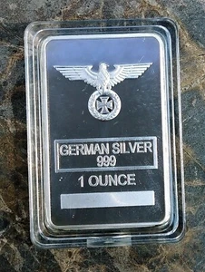 German Eagle & Iron Cross Themed German Silver Art Bars - Lot of 50 Bars - Picture 1 of 2