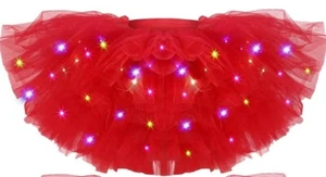 LED Light Up Tutus Skirt 5 Layered Party Costume Tutus for Women Onesize Red - Picture 1 of 5