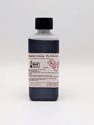S+F CHEMIE-SHOP 250 ml - Kaliumpermanganat Lösung (5 %) - Desinfektionsmittel / Bleiche / Beize