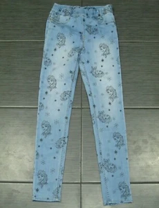 H&M Disney Frozen Elsa Stretch Jeans Jeggings Girl's Size 10 Excellent Condition - Picture 1 of 4