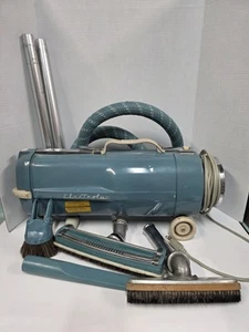 Electrolux Model L Vaccuum With Attachements And Bags Turquoise Blue Clean Works - Picture 1 of 16