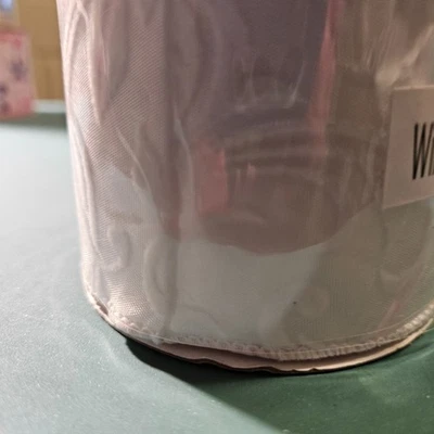 1 Roll Studio His and Hers White Wired Ribbon - Image 1 of 2