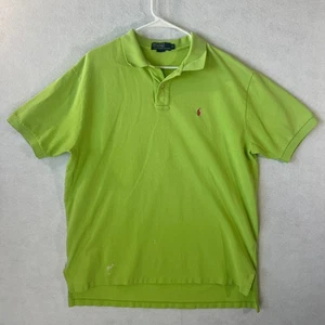 Polo Ralph Lauren Mens Size XL Polo Shirt Green, Pink Pony Logo Classic Fit - Picture 1 of 14