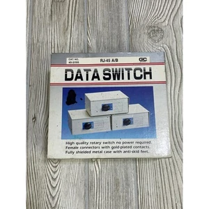 GC Electronics RJ-45 A/B Data Switch Vintage Gold Plated Contacts Metal Case   - Afbeelding 1 van 11