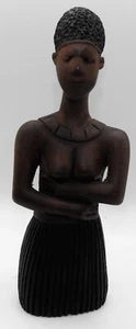 African Tribal Native Female Wood Carving 7" Tall - Picture 1 of 6