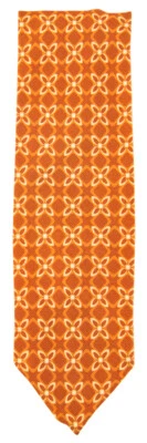 Gravata floral laranja Finamore Napoli - 3,25" x 58" - (TIEFLORX81) - Imagem 1 de 4