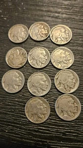 11 Buffalo Nickles  From 1927 To 1937  Includes A 29 S - Picture 1 of 11