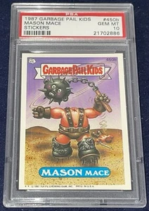 1987 Topps Garbage Pail Kids 11th Series #450b Mason Mace PSA 10 GEM MINT Os11 - Picture 1 of 2