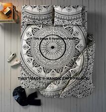 4 PC Set Indian Ombre Mandala Duvet Doona Cover With Bed Sheet & Pillows Queen